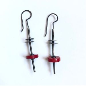 Artsy earrings with bonus hoop earrings